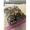 Image 3 : 3 BAGS OF MISC JEWELRY, PARTS, BEADS ETC
