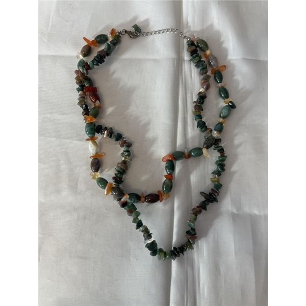 NATURAL SEMI PRECIOUS STONE AND BEADS NECKLACE