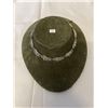 Image 1 : VINTAGE STERLING SILVER W/ MAKESITE STONES NECKLACE 15" LENGTH