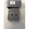 Image 1 : PAIR OF STERLING SILVER W/ RUBY STONES EARRINGS MARKED 925