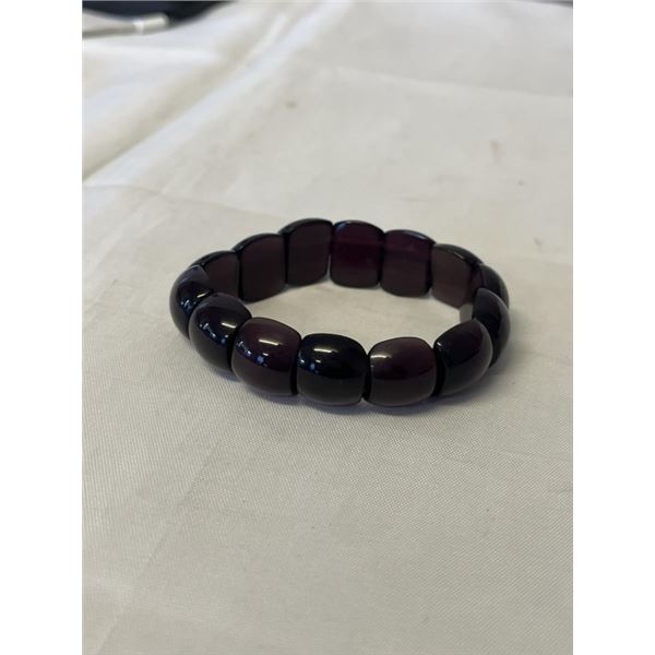 DARK PURPLE COLOUR STONE BEADS BRACELET