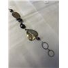 Image 2 : VINTAGE STERLING SILVER W/ GENUINE BLACK PEARLS BRACELET TESTED 8" LENGTH