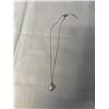 Image 1 : STERLING SILVER CHAIN W/ MOBE PEARL PENDANT NECKLACE, MARKED 925 16-18"