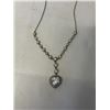 Image 2 : STERLING SILVER W/ CZ STONES CHOKER NECKLACE 16" MARKED 925