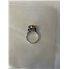 Image 3 : VINTAGE STERLING SILVER W/ QUARTZ STONE RING, UNMARKED, SIZE 7