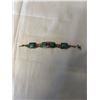 Image 1 : VINTAGE STERLING SILVER W/ TURQUOISE STONES NATIVE AMERICAN BRACELET, AS FOUND