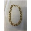 Image 1 : HEAVY GOLD PLATED LARGE LINKS NECKLACE UNMARKED 17" LENGTH