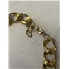 Image 2 : HEAVY GOLD PLATED LARGE LINKS NECKLACE UNMARKED 17" LENGTH