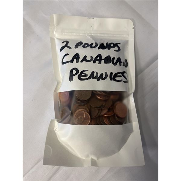 2 POUNDS CANADIAN PENNIES