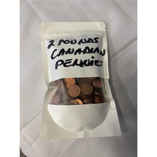 2 POUNDS CANADIAN PENNIES