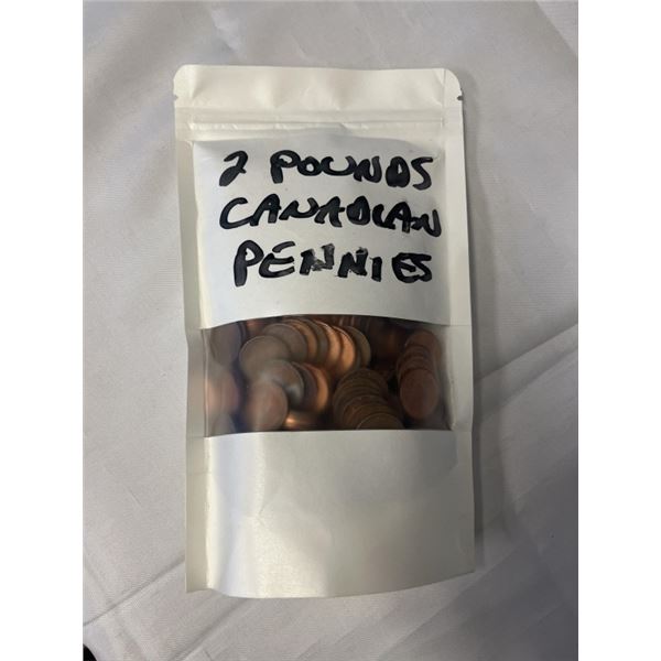 2 POUNDS CANADIAN PENNIES