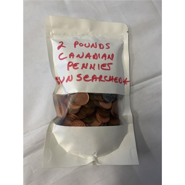 2 POUNDS UNSEARCHED CANADIAN PENNIES