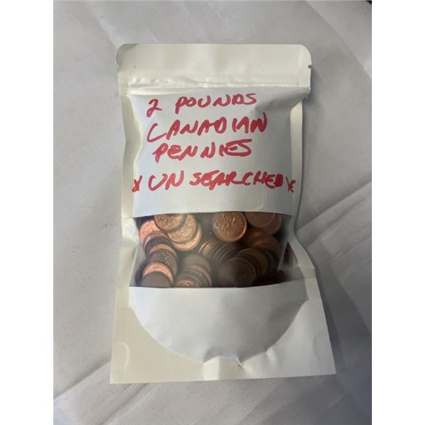 2 POUNDS UNSEARCHED CANADIAN PENNIES