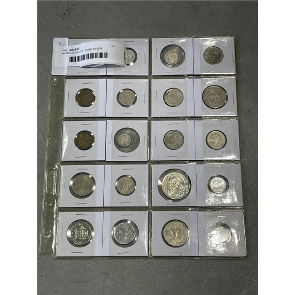 WORLD COIN LOT - SOME SILVER