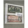 Image 2 : 1937 CANADIAN 1 DOLLAR AND 1954 2 DOLLAR BANK NOTES