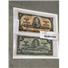 Image 2 : 1937 CANADIAN 1 AND 2 DOLLAR KING GEORGE VI BANKNOTES