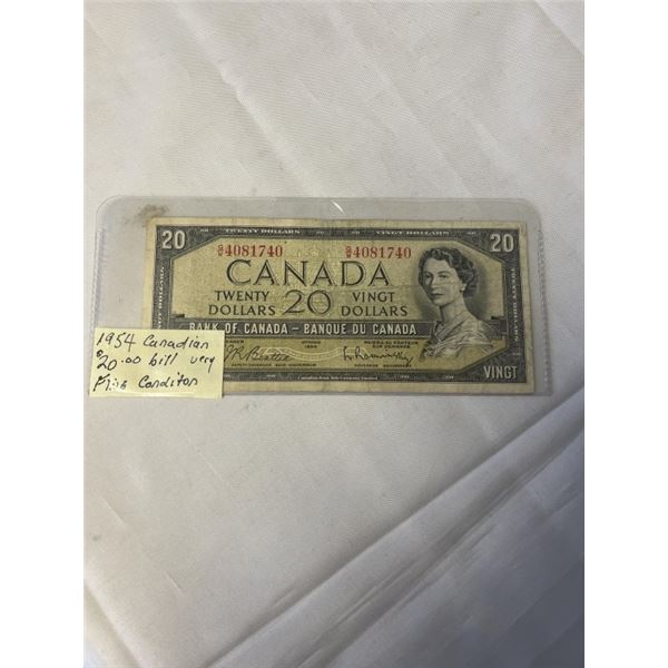 1954 $20 BILL VERY FINE CONDITION