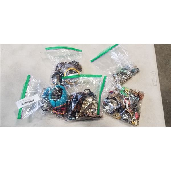 4 BAGS OF ESTATE JEWELLERY