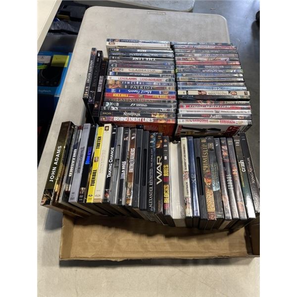 2 TRAYS OF DVDS