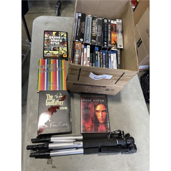 ASSORTED DVDS, SOME BLURAY AND GODFATHER SET