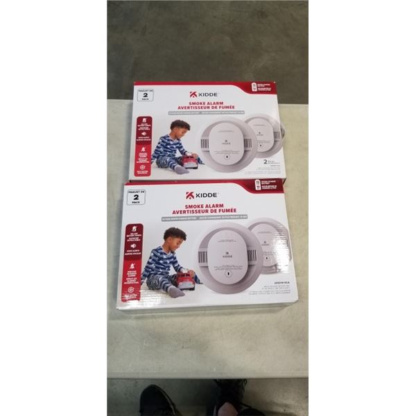 2 KIDDE 2 PACKS OF SMOKE ALARMS