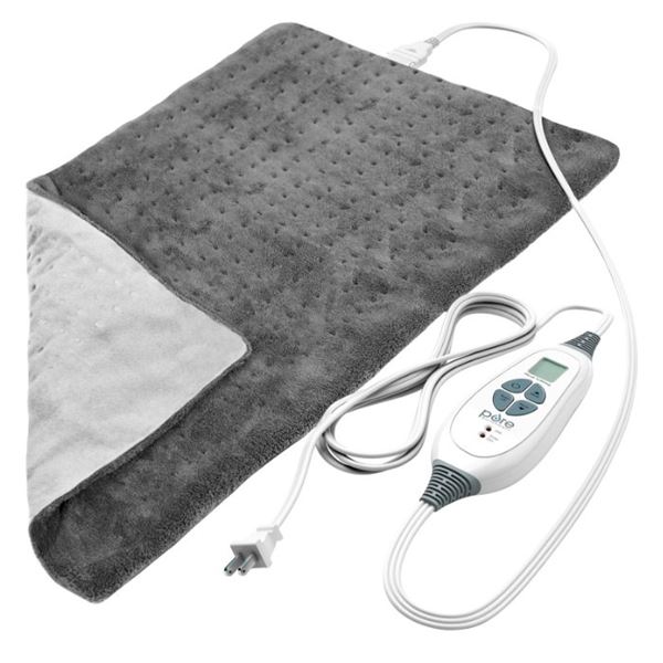 PURE RELIEF DELUXE PLUSH HEATING PAD - TESTED WORKING