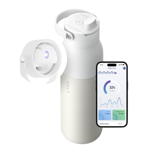 LARQ PUREVIS 2 680ML SELF CLEANING INSULATED STAINLESS STEEL WATER BOTTLE W/ SMART SENSOR - TESTED W