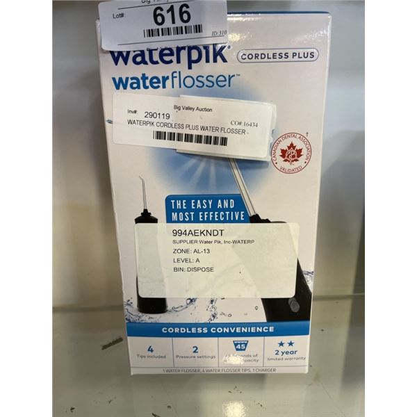 WATERPIK CORDLESS PLUS WATER FLOSSER - TESTED WORKING