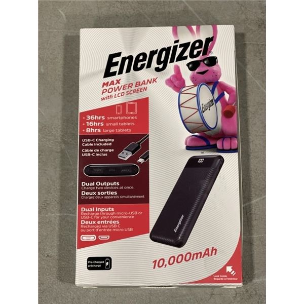 ENERGIZER MAX POWER BANK WITH LCD SCREEN 10,000MAH