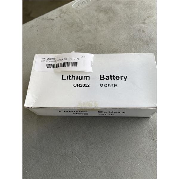 LOT OF CR2032 BATTERIES - 150 TOTAL