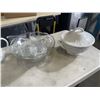 Image 4 : ASSORTED VINTAGE SERVING ITEMS, PUNCH BOWL SET