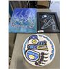 Image 1 : 3 NATIVE ORIGINAL ART WORKS ON CANVAS