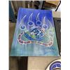 Image 2 : 3 NATIVE ORIGINAL ART WORKS ON CANVAS