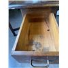 Image 3 : ANTIQUE OAK DROP SIDE TABLE WITH STORAGE