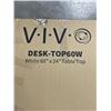 Image 4 : VIVO WHITE 60'X24' TABLE TOP AND VIVO WHITE ELECTRIC SINGLE MOTOR DESK FRAME