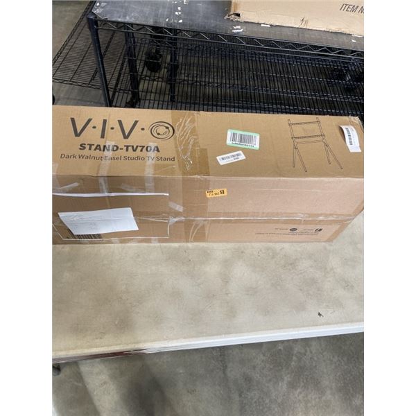 VIVO DARK WALNUT EASEL STUDIO TV STAND