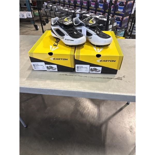 2 NEW PAIRS OF EASTON DIAMOND LO WFII BASEBALL CLEATS SIZE WOMENS 8 / MENS 7 BLACK