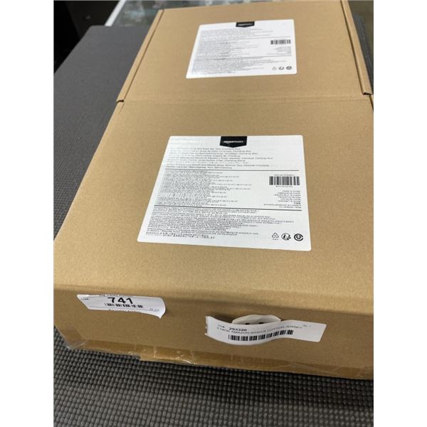 2 NEW AMAZON BASICS COTTON JERSEY TWIN SIZE CHAMBRAY BLUE SHEET SETS