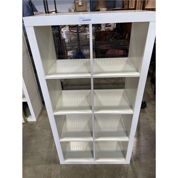 WHITE IKEA 8 CUBICLE DISPLAY SHELF
