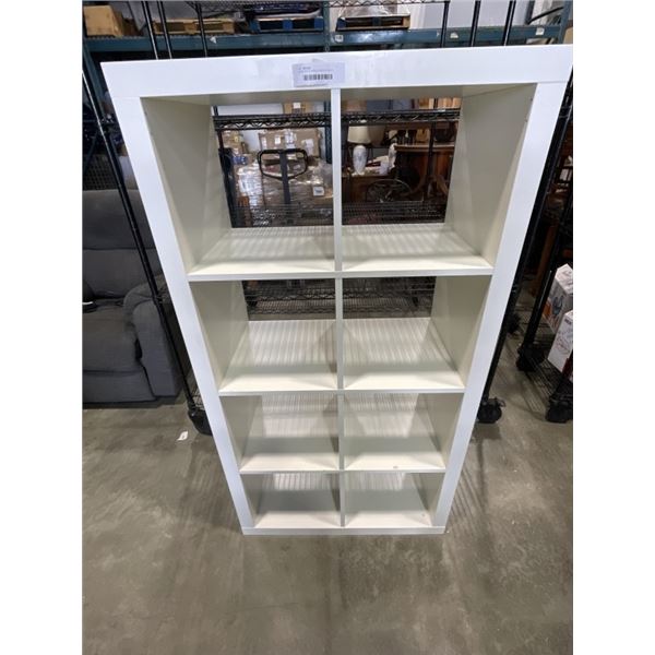 WHITE IKEA 8 CUBICLE DISPLAY SHELF