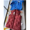 Image 1 : NEW LADIES SIZE SMALL BLUE JACKET AND LADIES SIZE XS VEST - RETAIL $134