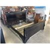 Image 1 : KINGSIZE BLACK SLEIGH BED FRAME
