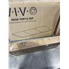 Image 1 : VIVO PLANK PATTERN 71'X36 TABLE TOP AND VIVO BLACK ELECTRIC SINGLE MOTOR DESK FRAME
