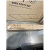 Image 3 : VIVO PLANK PATTERN 71'X36 TABLE TOP AND VIVO BLACK ELECTRIC SINGLE MOTOR DESK FRAME