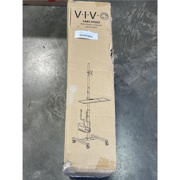 VIVO BLACK MOBILE COMPUTER WORKSTATION
