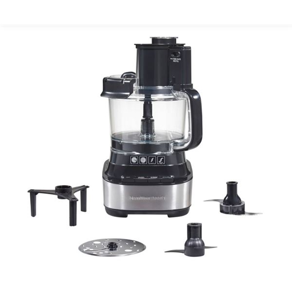 HAMILTON BEACH STACK AND SNAP FOOD PROCESSOR - 10-CUP - TESTED WROKING, RETAIL $89