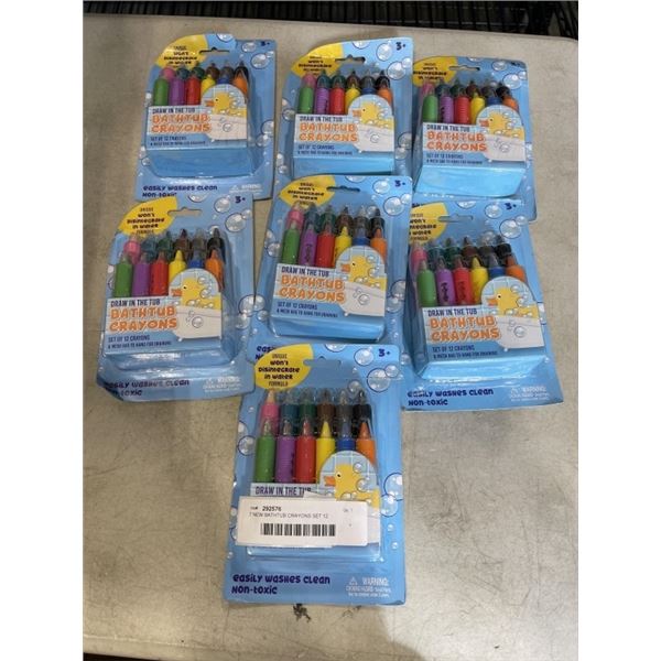 7 NEW BATHTUB CRAYONS SET 12 CRAYONS EASILY WASHES AND CLEANS