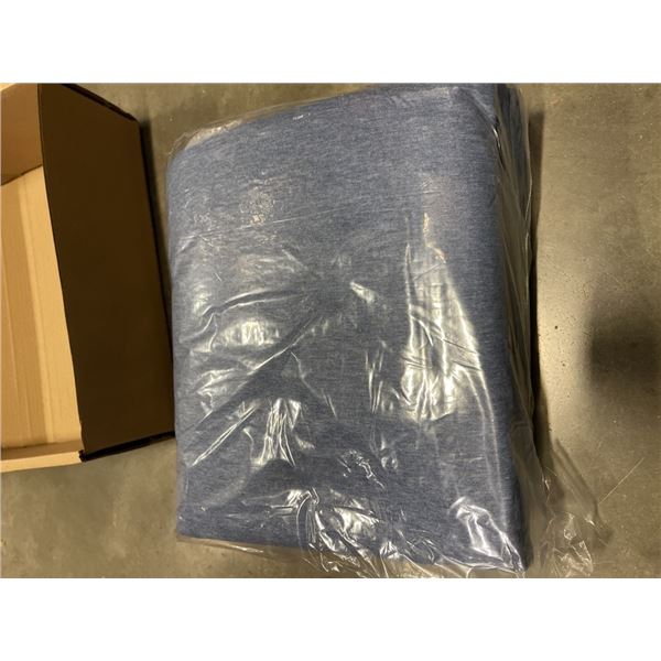 2 NEW AMAZON BASICS COTTON JERSEY TWIN SIZE CHAMBRAY BLUE SHEET SETS