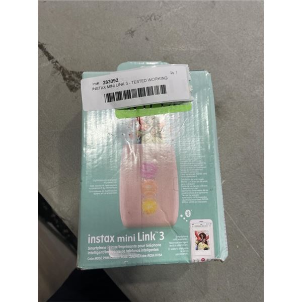 INSTAX MINI LINK 3 - TESTED WORKING, RETAIL $129