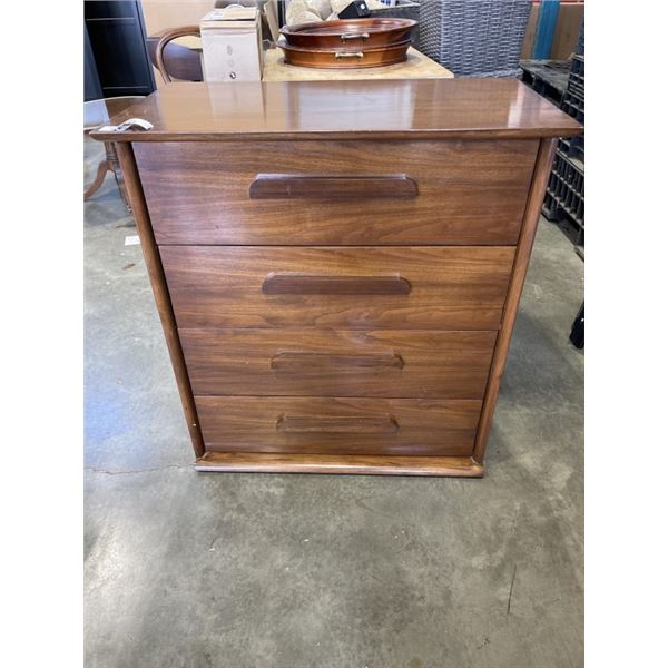 MCM WALNUT 4 DRAWER DRESSER